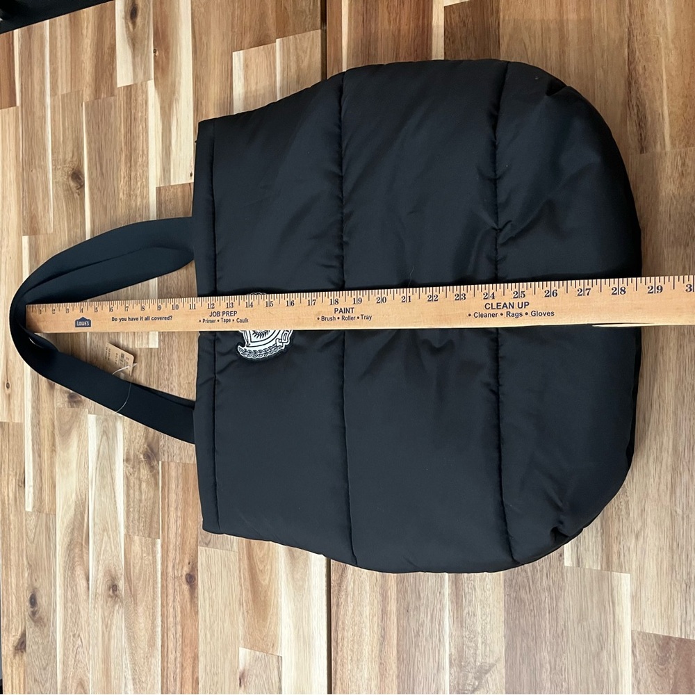 Victoria's Secret PINK Black Quilted Puffer Tote Shopping Travel Bag; NWT ($50) - Picture 7 of 8